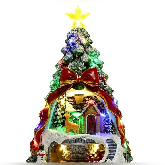 Christmas Village Musical Light-Up Village Revolving Train Decor - Picture 3 of 10